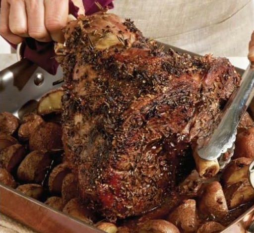 Herb-Roasted Leg of Lamb with Garlic-Rosemary Infusion