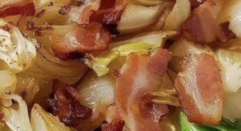 CABBAGE WITH BACON, ONION, AND GARLIC