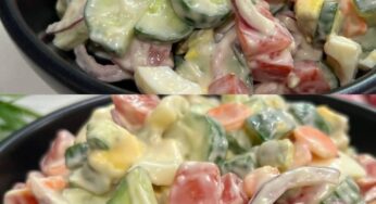 Creamy Cucumber and Tomato Salad