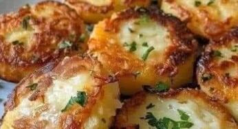Baked Potato Rounds Topped with Cheese Recipe