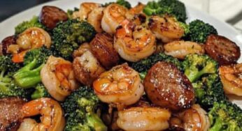 Honey Garlic Shrimp Sausage Broccoli