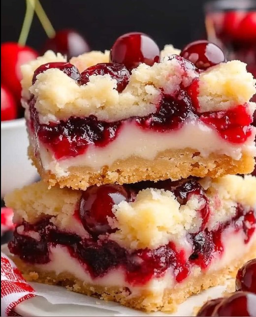 Christmas Cherry Cheesecake Bars