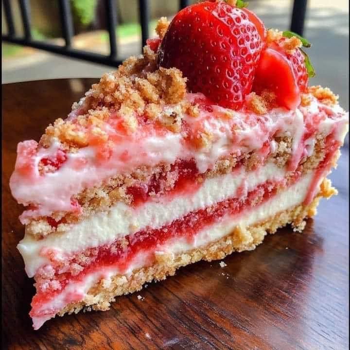 Strawberry Crunch Cake