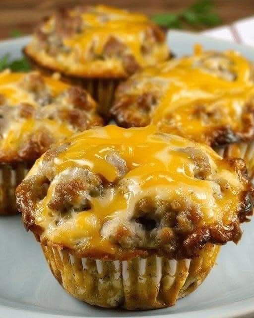 Cheesy Sausage Muffins