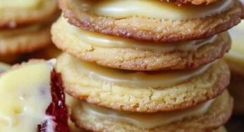Jam Filled Glazed Cookies