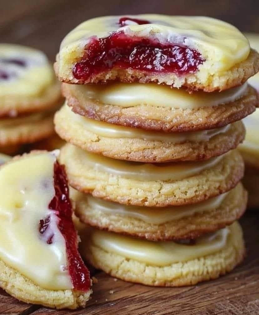 Jam Filled Glazed Cookies