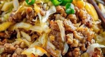 Stir Fried Cabbage with Ground Meat