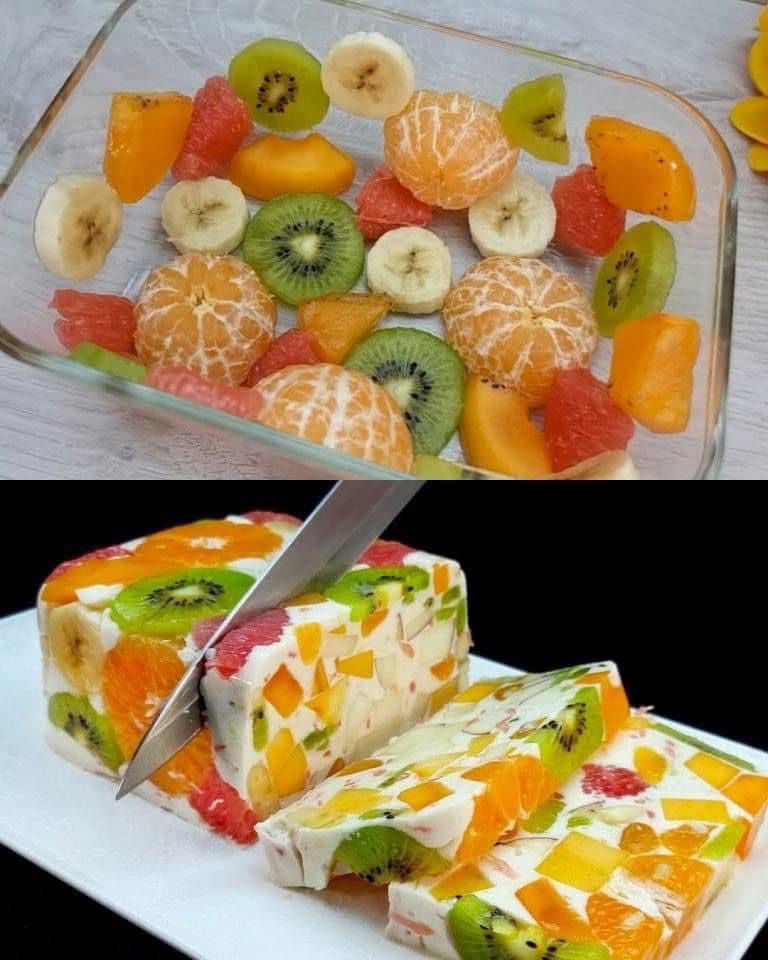 Fruit Jelly Cake Recipe (Big Family-Size)