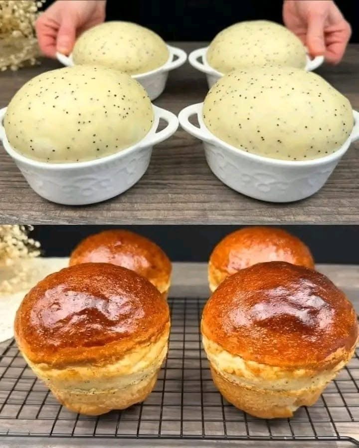 Fluffy Poppy Seed Brioche Buns Recipe