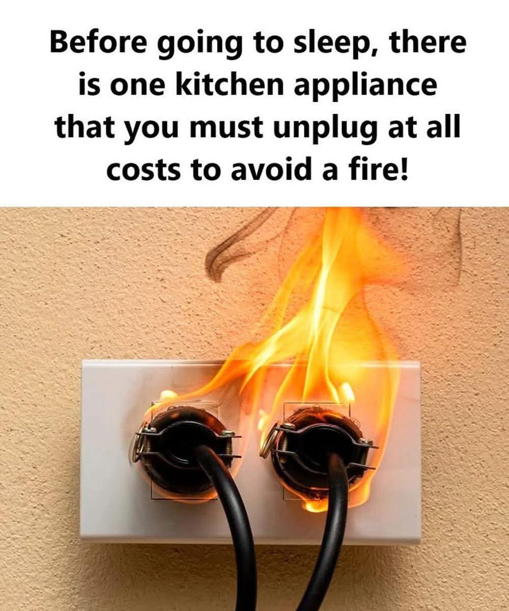 Why You Should Always Unplug This Common Kitchen Appliance Before Going to Bed