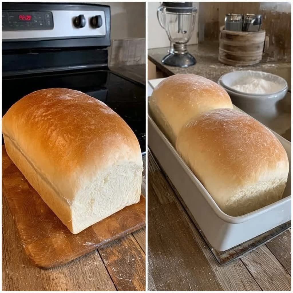Soft Homemade Bread (Makes Two Loaves)