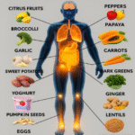15 Powerful Foods That Boost Your Immune System Naturally In today’s world, your immune system is constantly being challenged — by stress, pollution, lack of sleep, processed foods, and more. But here's the good news: your kitchen holds some of the most powerful tools to strengthen your immune defenses. What you eat plays a major role in how well your body can defend itself. Instead of turning to synthetic supplements or trendy health hacks, nature provides real, nourishing ingredients that work with your body to keep you strong and resilient. Let’s take a deep dive into 15 powerful immune-boosting foods, and why they deserve a regular place in your meals. 👉 Want to learn more about natural wellness? Join our Facebook group here 1. Citrus Fruits Think oranges, lemons, limes, grapefruits, and tangerines. These fruits are rich in vitamin C, which stimulates the production of white blood cells—your immune system’s first responders. Vitamin C also supports the integrity of your skin and tissues, which are natural barriers against pathogens. Tip: Consume citrus fruits fresh, or in juices and smoothies for maximum nutrient absorption. 2. Broccoli This humble vegetable is a nutritional powerhouse. It’s packed with vitamins A, C, and E, as well as fiber and powerful antioxidants. Broccoli supports detoxification, protects cells from oxidative stress, and strengthens overall immune function. Pro tip: Light steaming preserves its nutrients better than boiling. 3. Garlic Used in traditional medicine for centuries, garlic contains allicin, a compound with natural antimicrobial and immune-boosting properties. Garlic may help reduce the severity of colds and infections and even supports heart health. Use: Raw garlic in salad dressings or dips is the most potent. 4. Sweet Potatoes Their rich orange color comes from beta-carotene, a precursor to vitamin A. This nutrient helps maintain healthy skin and mucous membranes — your body’s front line of defense. Sweet potatoes are also full of fiber and slow-digesting carbs that fuel your energy naturally. 5. Yogurt Yogurt with live cultures contains probiotics, the beneficial bacteria that help balance your gut flora. Since a large part of your immune system is located in the gut, a healthy digestive tract means better immune response. Choose: Plain, unsweetened yogurt with “live and active cultures” on the label. 6. Pumpkin Seeds Tiny but mighty, pumpkin seeds are an excellent source of zinc, a mineral essential for immune cell function and communication. Zinc helps your body fight off viruses and repair damaged tissues. They’re also rich in magnesium, iron, and healthy fats — all important for immune health. 7. Eggs Eggs are a complete protein and a natural source of vitamin D, which plays a crucial role in activating immune cells. Many people are deficient in vitamin D, especially in winter or if they get limited sun exposure. Eggs also provide B vitamins and selenium — both beneficial for immunity and energy. 8. Mushrooms Medicinal mushrooms like shiitake, maitake, and reishi are known for boosting white blood cell activity and balancing immune responses. They contain beta-glucans, natural compounds that modulate and enhance immunity. Add them to soups, stir-fries, or broths for an earthy immune boost. 9. Bell Peppers Especially the red and yellow varieties, bell peppers are extremely high in vitamin C — even more than citrus fruits. They also contain beta-carotene, which supports skin health and inflammation control. They’re delicious raw, grilled, or sautéed. 10. Papaya Papaya is a tropical fruit rich in vitamin C, folate, potassium, and an enzyme called papain, which aids digestion and reduces inflammation. A well-functioning digestive system contributes to better immune performance. 11. Carrots Carrots are another top source of beta-carotene, which your body turns into vitamin A. Vitamin A is crucial for maintaining healthy mucous membranes in your respiratory and digestive tracts. Enjoy them raw, roasted, or blended into soups and juices. 12. Dark Leafy Greens Greens like spinach, kale, collards, and Swiss chard are full of iron, folate, vitamin C, and antioxidants. They help in producing and maintaining healthy blood and immune cells. They also support liver detoxification, which helps your body process and eliminate toxins more efficiently. 13. Ginger Ginger has long been used as a natural anti-inflammatory and antioxidant. It supports circulation, reduces inflammation, and soothes sore throats and congestion. It may also help reduce oxidative stress in the body. Try: Fresh ginger tea with lemon and honey during flu season. 14. Lentils Lentils are a budget-friendly plant-based source of protein, iron, and zinc — three nutrients vital for immune strength. They’re also high in fiber, which supports healthy gut bacteria. Great in soups, stews, salads, or even burgers. 15. Citrus Fruits (Yes, Again!) They’re so essential, they deserve a second mention. Vitamin C is not just about fighting colds — it also helps with tissue repair, wound healing, and the overall function of immune cells. Incorporate citrus in your diet daily, especially during cold and flu seasons. Bonus Tips for a Stronger Immune System To get the most benefit from these immune-boosting foods, combine them with healthy lifestyle habits: Stay hydrated: Water helps flush out toxins and keeps your cells functioning properly. Prioritize sleep: Your body repairs and strengthens immunity during deep sleep. Aim for 7–8 hours per night. Get active: Moderate exercise improves circulation and supports immune regulation. Manage stress: Chronic stress weakens your immune system. Practice breathing, mindfulness, or yoga to stay centered. Final Thoughts You don’t need complicated diets or expensive supplements to protect your immune system. Just focus on whole, real, nutrient-dense foods — like the 15 listed above — and your body will thank you. It’s the small, daily habits that make the biggest difference over time. Start with a few changes today, and your immune system will grow stronger, season after season.