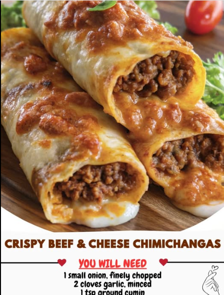 Crispy Beef & Cheese Chimichangas: A Golden, Cheesy Tex-Mex Favorite