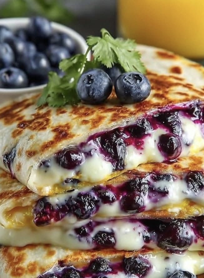 Blueberry Breakfast Quesadillas