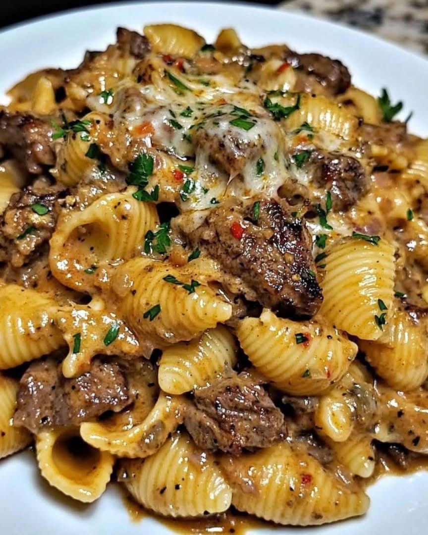 Cheesy Beef Pasta Shells