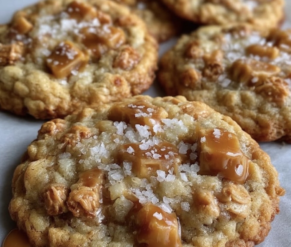 Salted Caramel Oatmeal Cookies