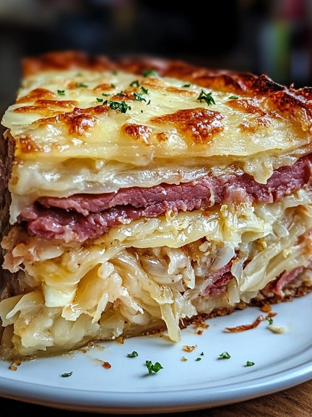 Reuben Casserole (Corned Beef, Cabbage & Potato Bake)