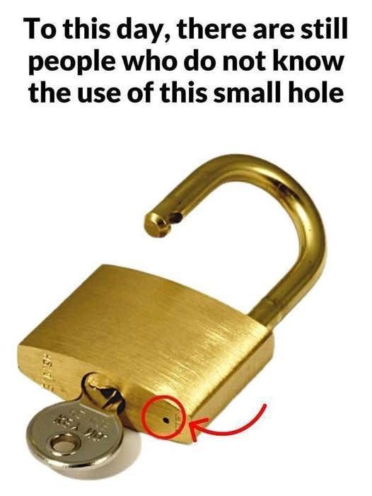 Some People Still Don’t Realize What This Tiny Hole on a Padlock Is For Some People Still Don’t Realize What This Tiny Hole on a Padlock Is For