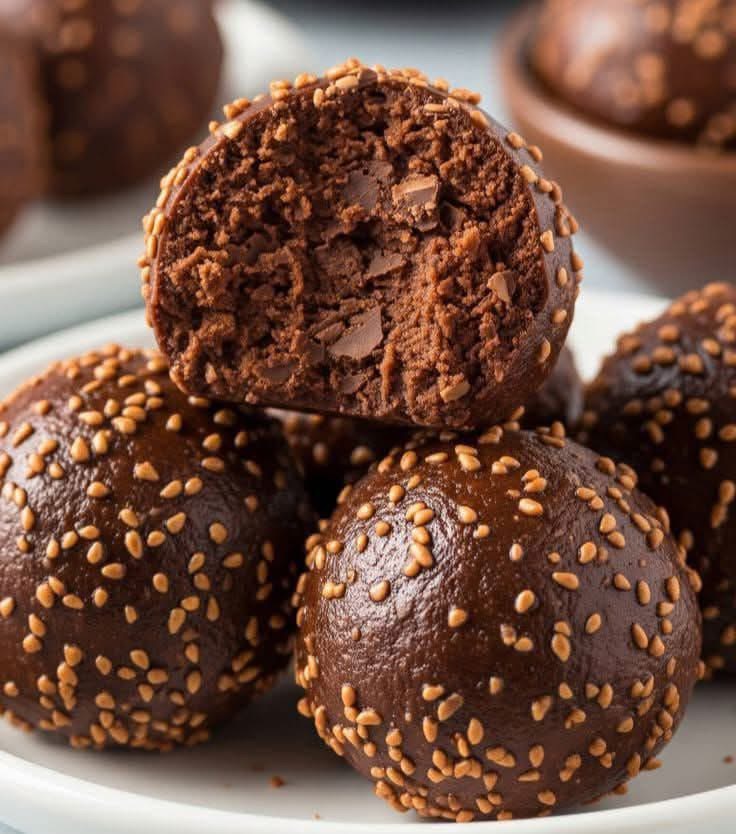 chocolate sesame truffle balls