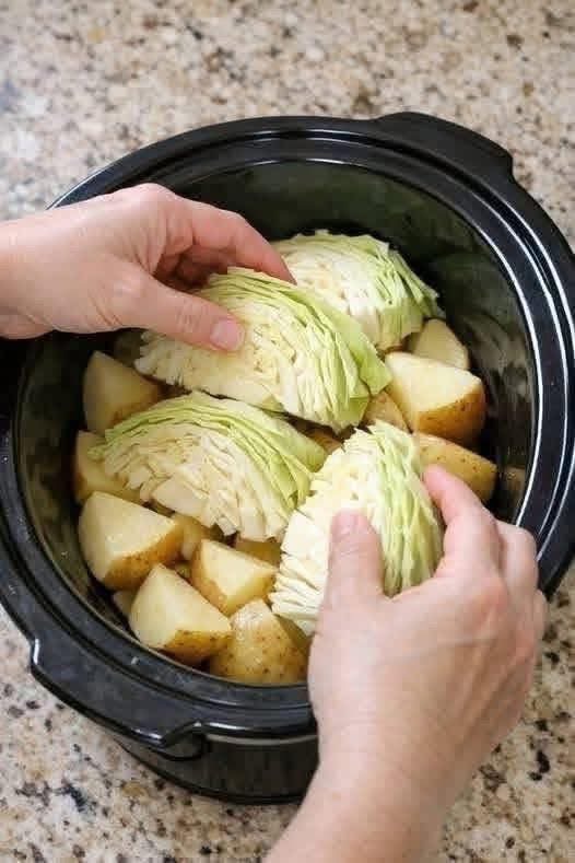 Slow Cooker Cabbage and Potatoes