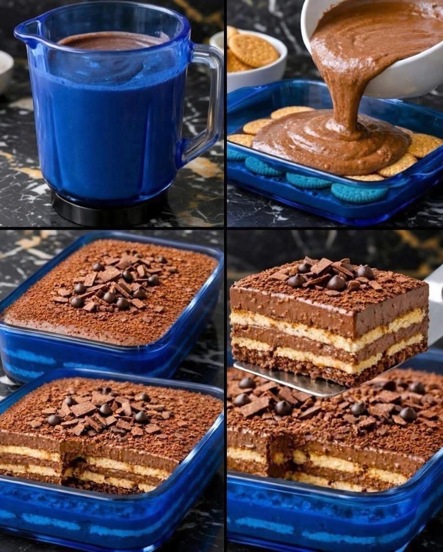 No Bake Chocolate Biscuit Cake