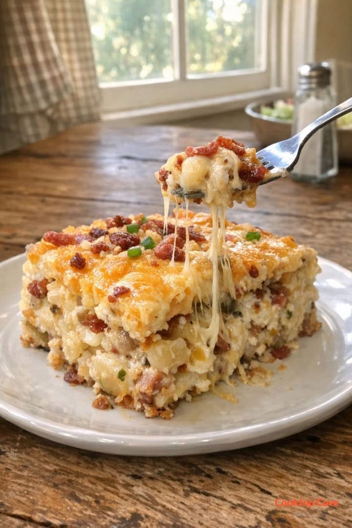 Cheesy Bacon Potato Casserole