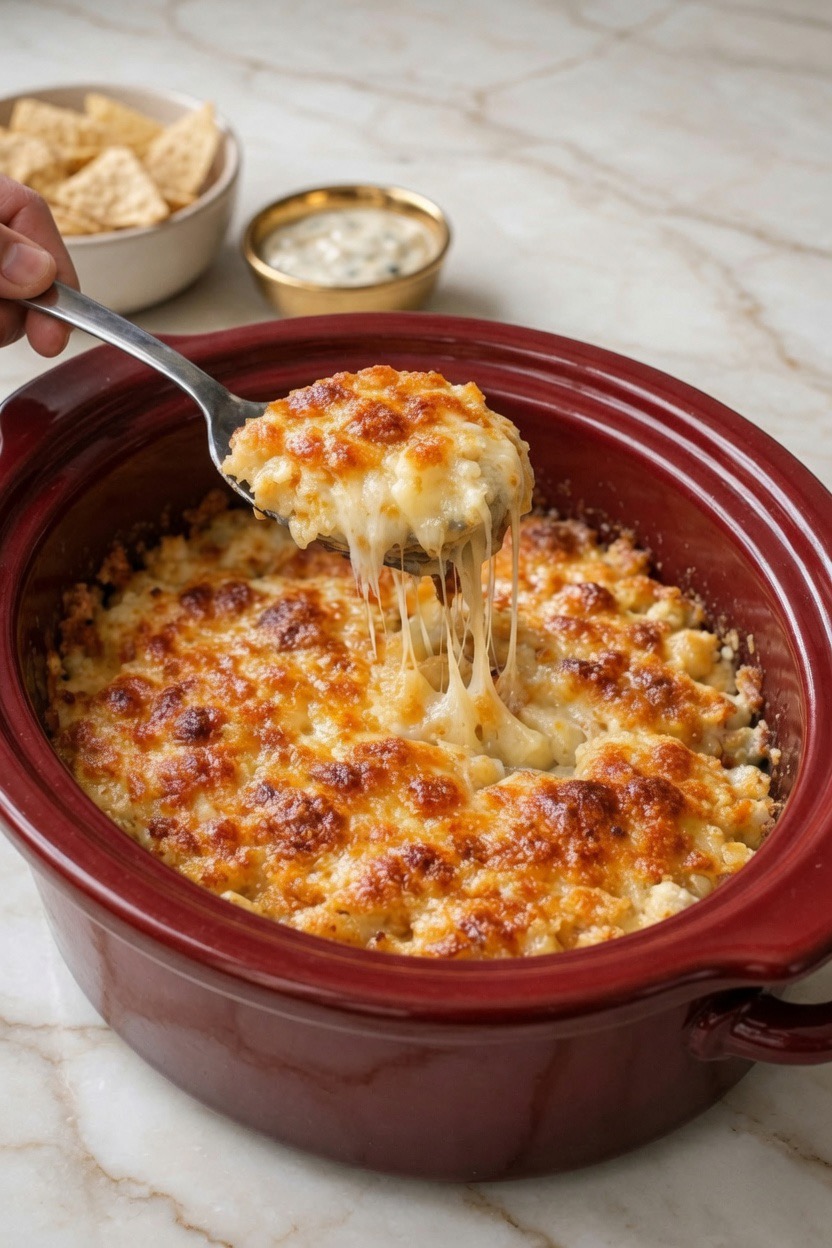 Slow Cooker Cheesy Queso Dip