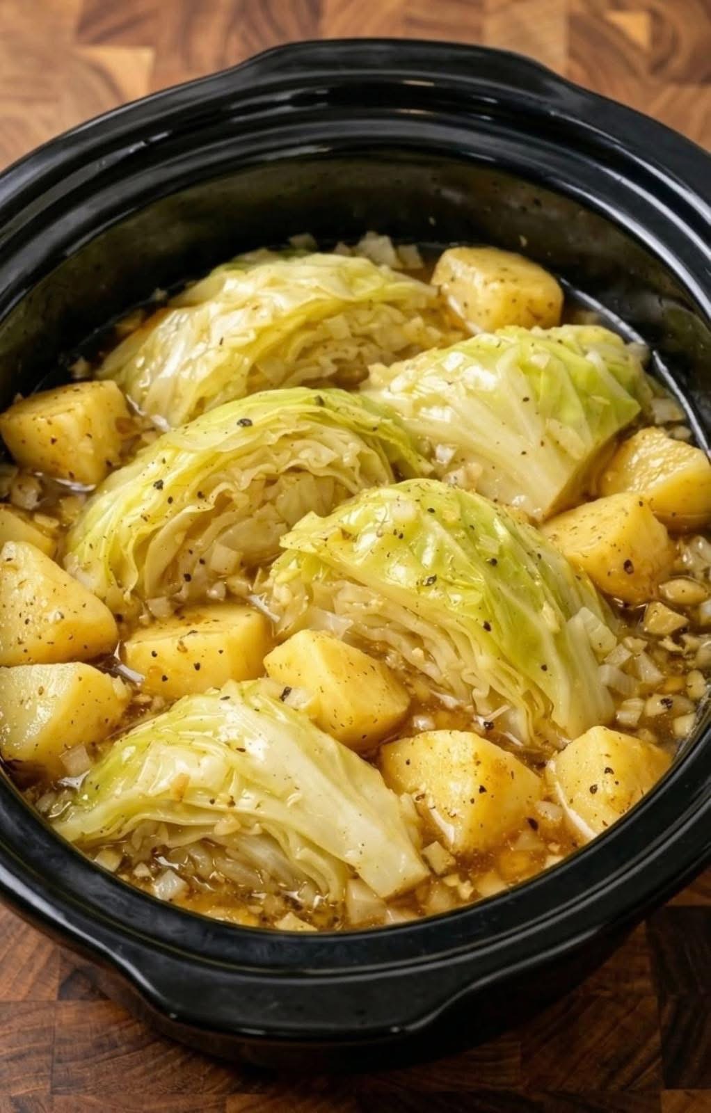 Slow Cooker Cabbage and Potatoes