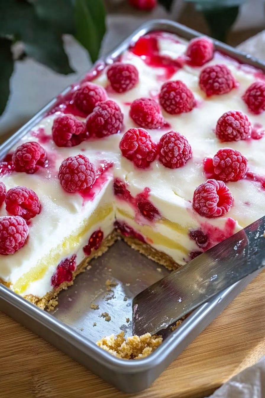No-Bake Raspberry Cream Dessert