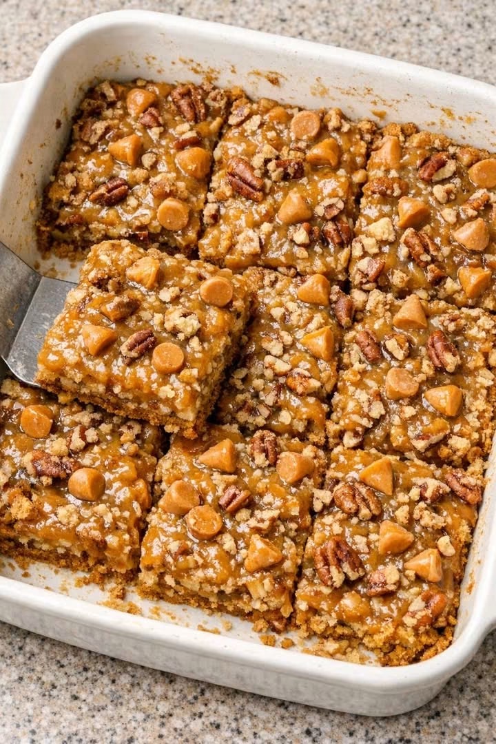 Caramel Pecan Butterscotch Bars