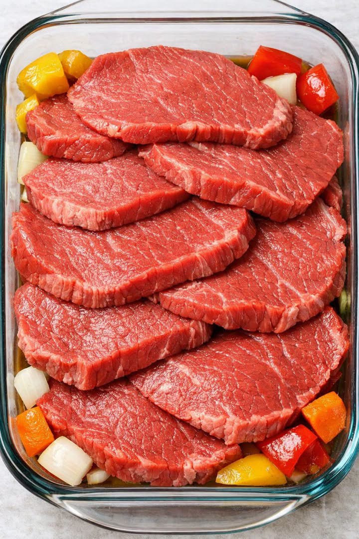 Oven Baked Pepper Steak