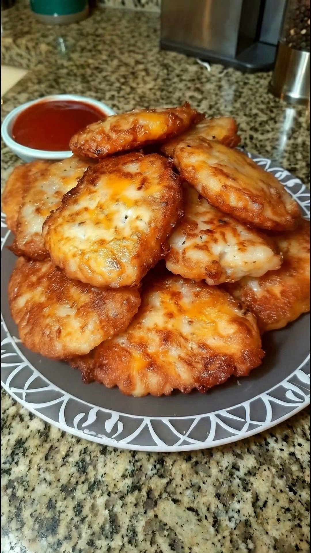 Cheesy Chicken Fritters