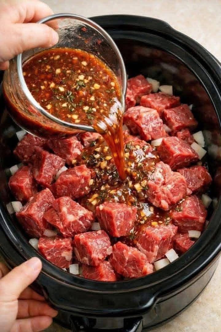 Slow Cooker Garlic Herb Beef Stew