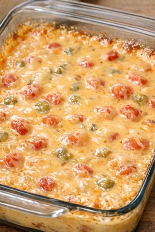Cheesy Rotel Tomato Bake