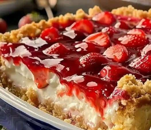 Strawberry Cheesecake Dump Cake