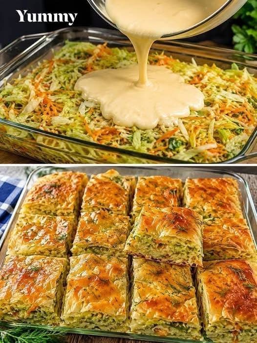 Crispy Cheesy Cabbage and Vegetable Bake