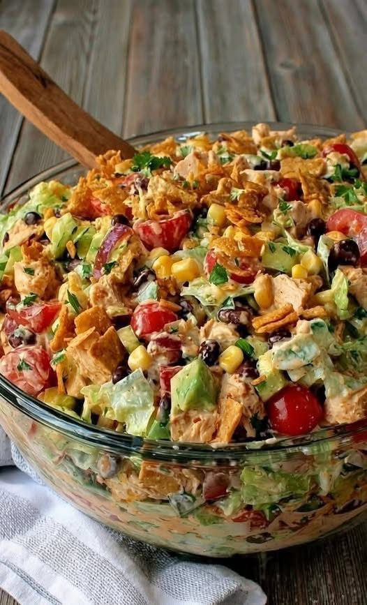 Creamy Southwest Chicken Crunch Salad