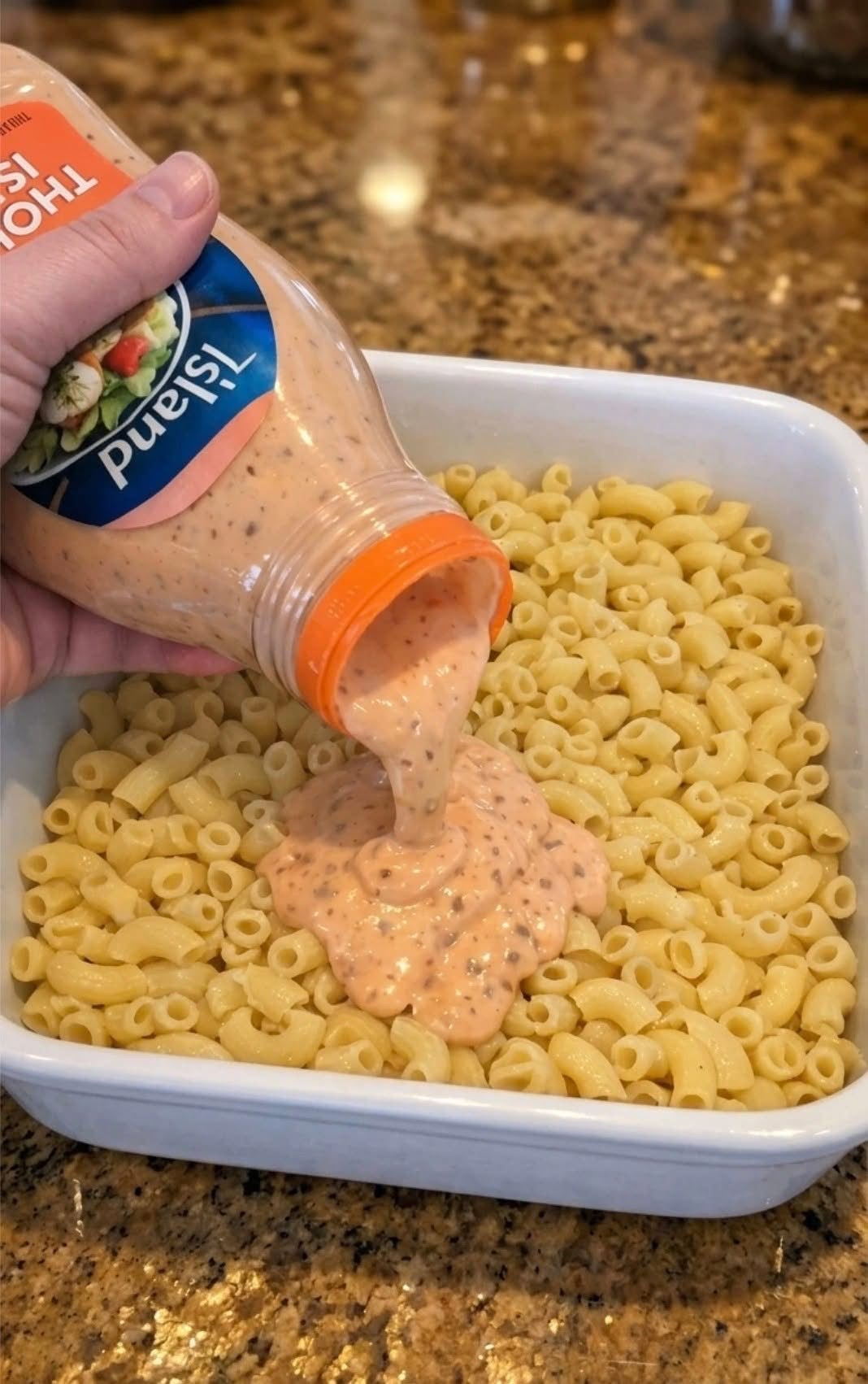 Creamy Thousand Island Baked Macaroni