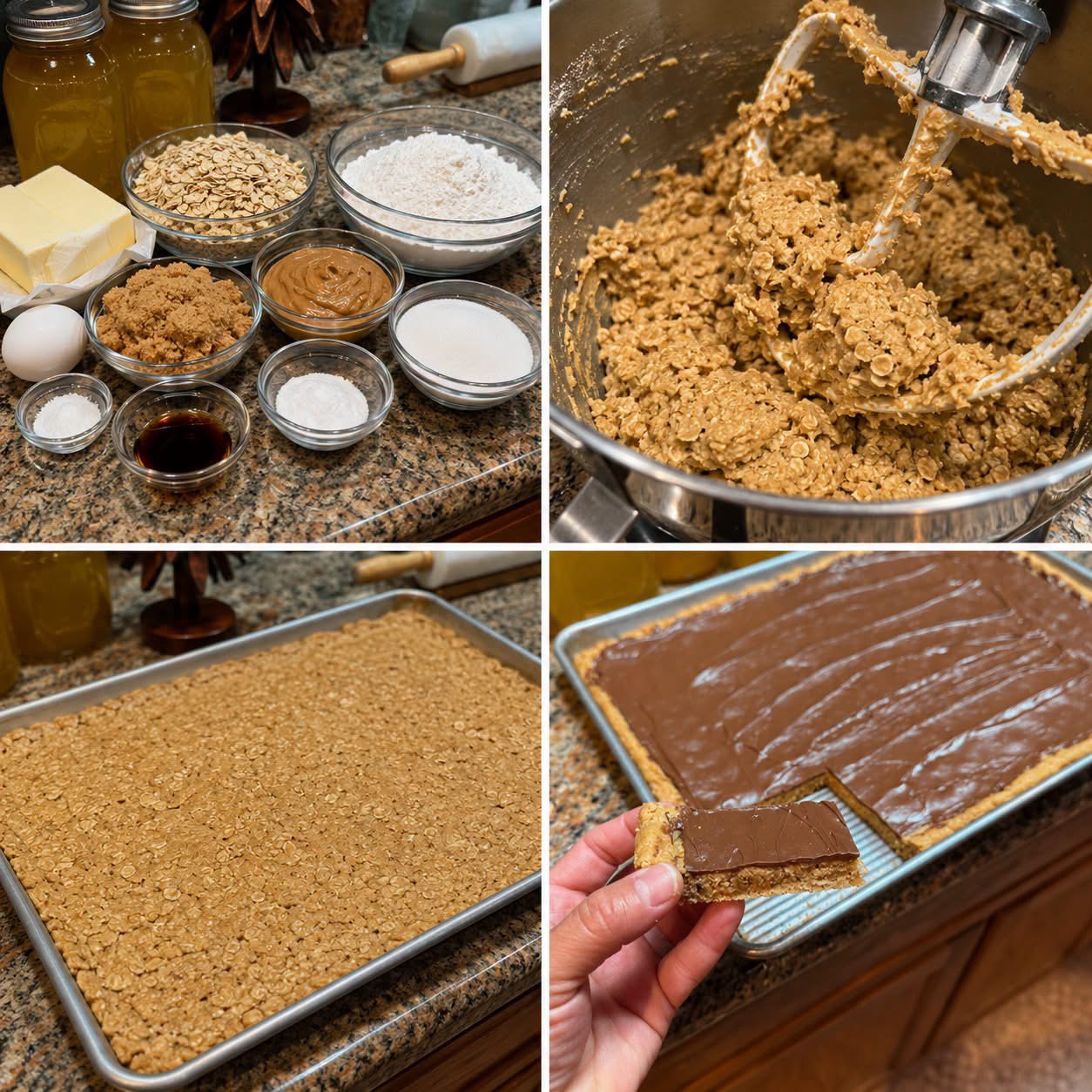 Chocolate Peanut Butter Oat Bars