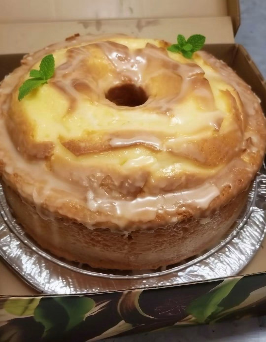 Glazed Cream Cheese Pound Cake