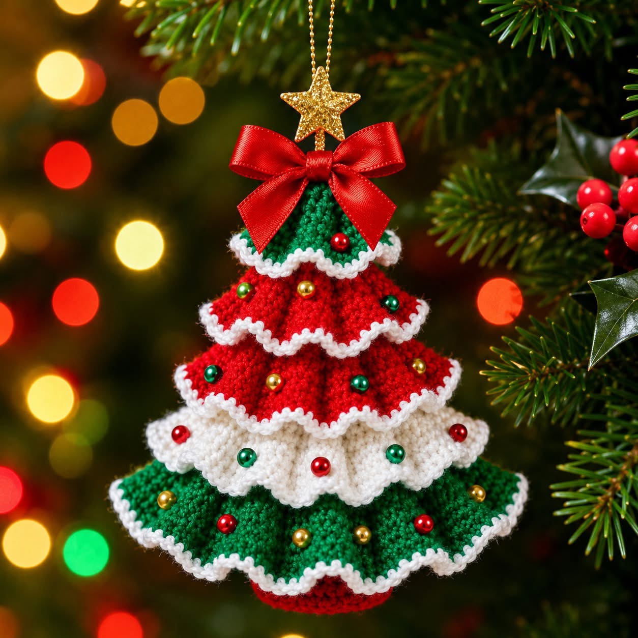 Crochet Christmas Tree Ornament Pattern