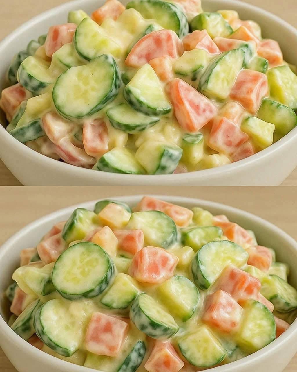 Creamy Cucumber and Carrot Salad