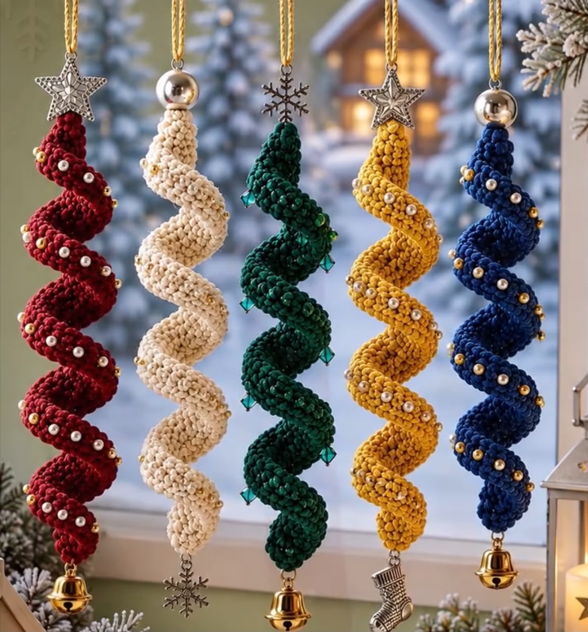 Spiral Christmas Ornament Pattern