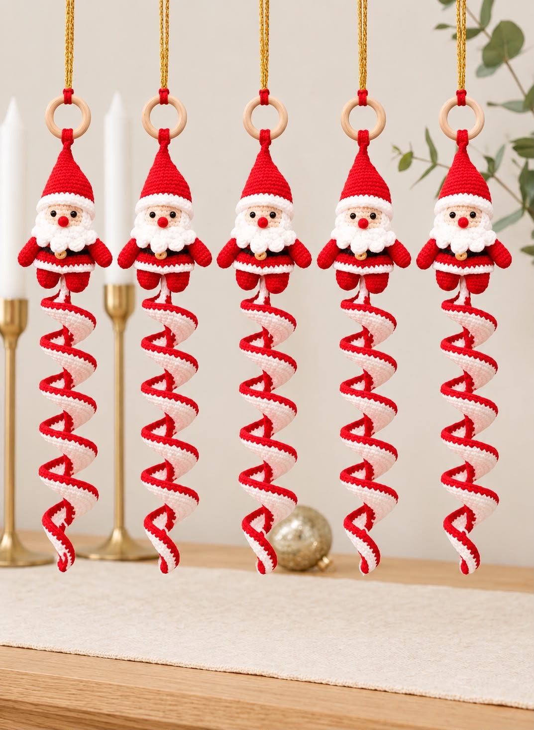 Crochet Santa Spiral Ornament Pattern