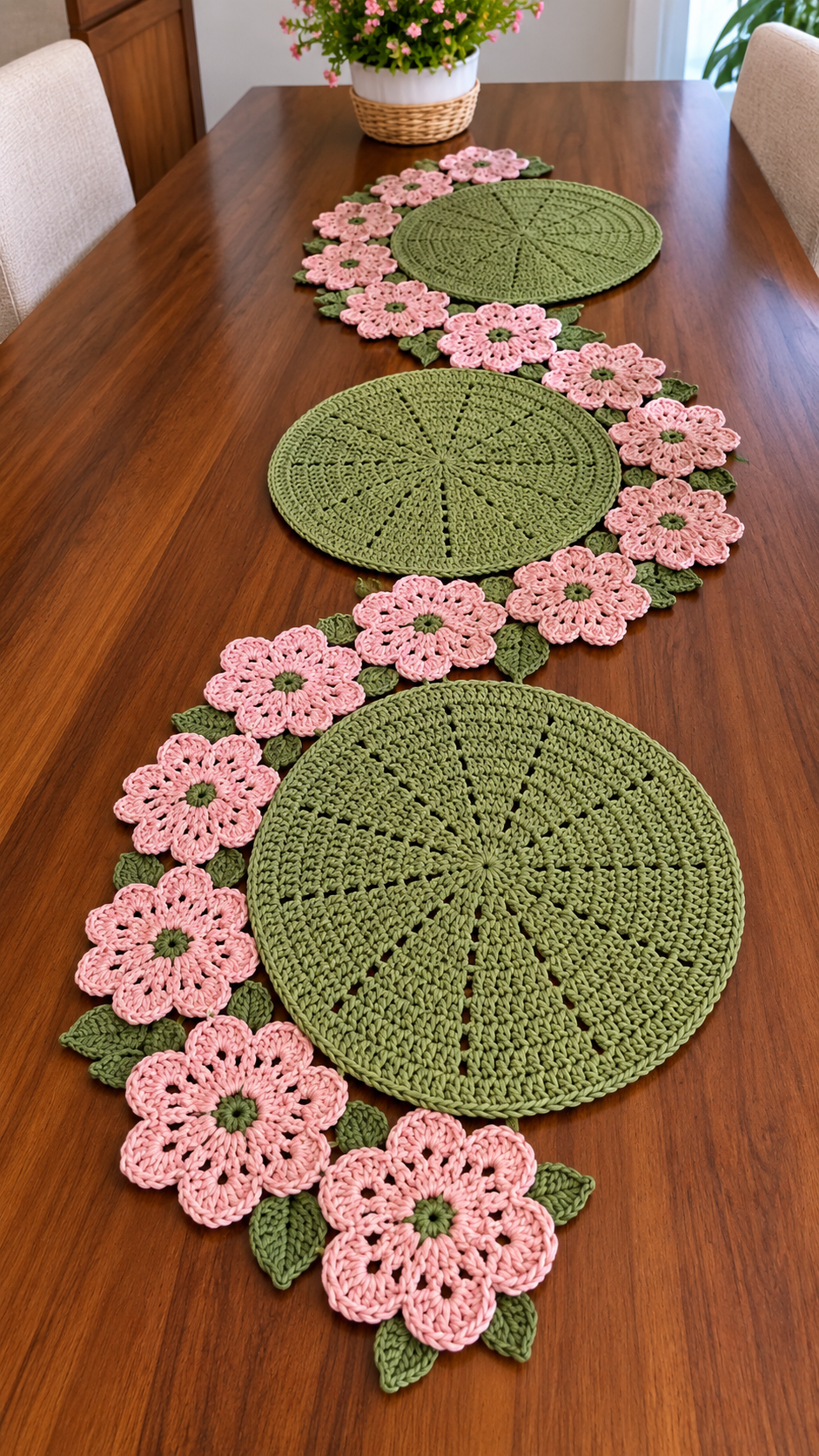 Floral Garden Table Runner