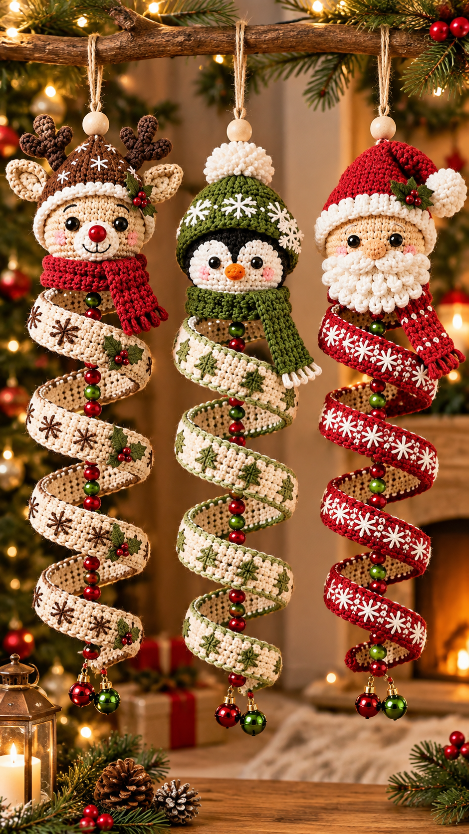 Christmas Spiral Ornaments